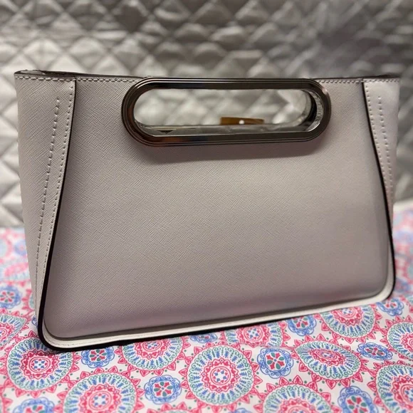 NWT Michael Kors Convertible Clutch Bag in Optic White & chain link strap - Picture 5 of 11